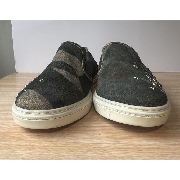Jimmy Choo Men\'s Studded Army Camo Grove Suede Slip-On Sneakers - EU40.5/US8.5 main image 10